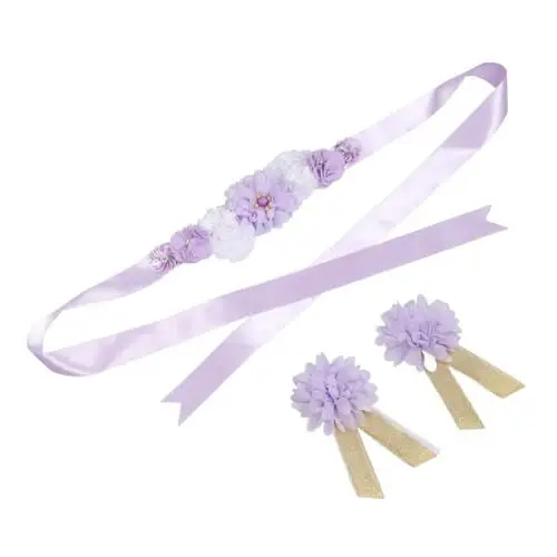 Produktbild: TOYANDONA Schwangerschafts-schärpe Verstellbar Für Mutterschaft Blumen-design Babyparty-dekoration