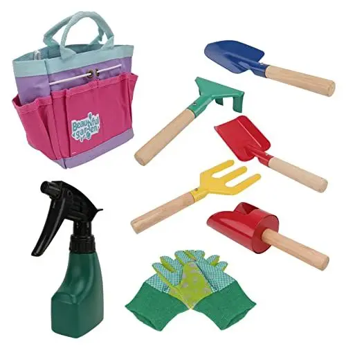 Produktbild: TOYANDONA 1 Satz Pflanzwerkzeuge Für Kinder Gartenwerkzeug Für Kinder Kleiner Gartenrechen Strandwerkzeug Für Kinder Gartenrechen Für Kinder Mini-Werkzeuge Handliche Gartenschaufel Eisen