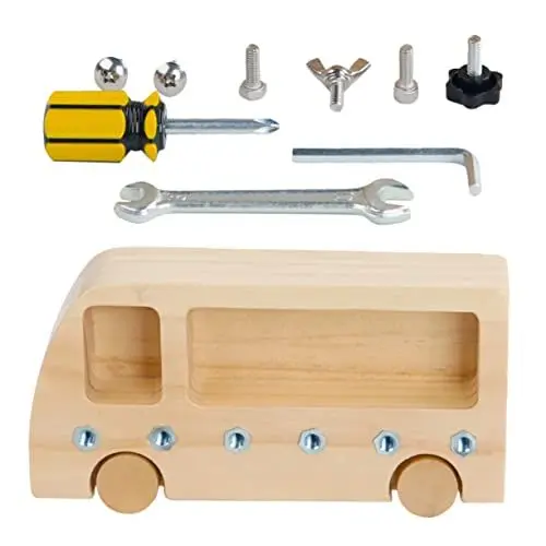 Produktbild: TOYANDONA 1 Satz Schraube Spielzeug Fahrzeuge zerlegen Werkzeugbank, Spielzeug für Kleinkinder Kinderwerkbank Kinder entwicklung kindliche entwicklung Kinderauto aus Holz Kinderautospielzeug