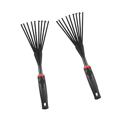 Produktbild: TOYANDONA 1 Satz Teiliges Tragbares Gartenrechen Mit Ergonomischem Griff Handrechen Für Effektives Entfernen Von Blättern Und Schwer Zugänglichen Bereichen 2 Stück