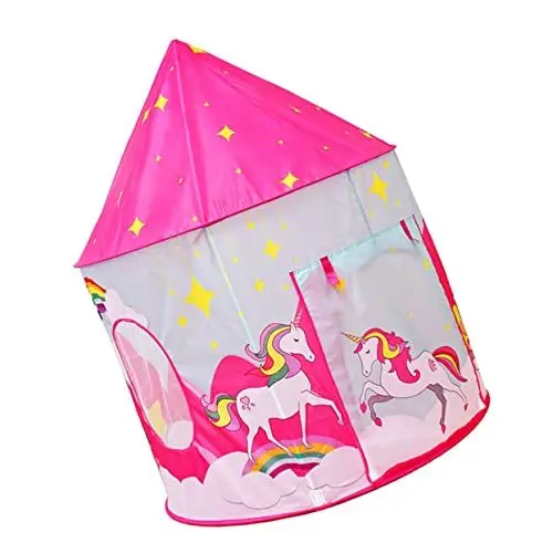 Produktbild: TOYANDONA 1 Satz Zelt Spielhaus Prinzessinnenzelt Tipi-Spielzelt Tee-PIPI-Zelt Kinder spielhaus Playhouse for Spielzeug schickes Zelt für kinderzimmer im Zelt 190t Polyestergewebe Rosa