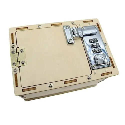 Produktbild: TOYANDONA 1 Set-Box mechanisches Schließfach Jungs-Spielzeug Schatzkiste für Kinder basteln für Kinder bastelmaterial für Kinder Spielset aus Holz Spielzeuge DIY-Passwort-Fall Junge Kryptex