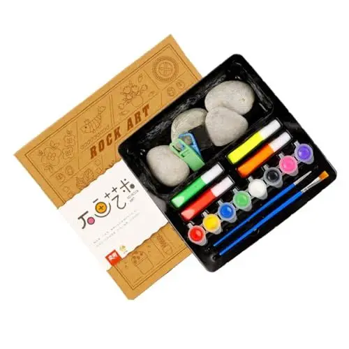 Produktbild: TOYANDONA 1 Set Bemaltes Steinspielzeug Unbemalte Leere Steine Kinder Graffiti Set Natursteine Malset Spielzeug Für Kinder Stein Malset Kinder Malsteine Kinder Anzug Kinder
