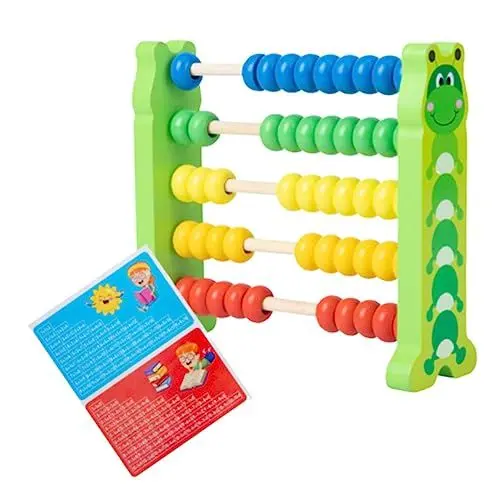Produktbild: TOYANDONA 1 Stück 5 Lernspielzeug Entwicklungsspielzeug Spielzeug Für Kinder Kinderspielzeug Abakus Aus Farbigen Perlen Spielzeug Für Mathematische Fähigkeiten Buntes Zahlenspielzeug Hölzern