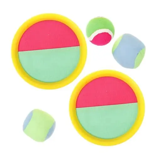Produktbild: TOYANDONA 1 Tennis-Spielzeugball Spiel für Garten Erwachsene Spielset Wurf-Fang-Schläger-Bälle-Spiel Tenis de niño Spielzeug für Kinder kinderspielzeug Wurfballspiel Schlägerballspiel Orange