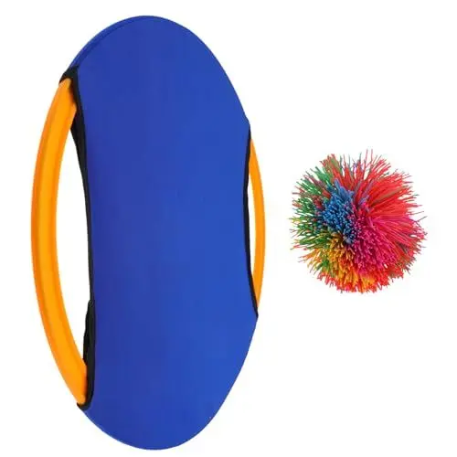 Produktbild: TOYANDONA 1stk Paddelball Trampolin Trampolin-flugschale Spielzeug Für Draußen Outdoor-spielspielzeug Für Kinder Trampolin Ballspiel Fliegendes Tellerpaddel Trampolin-schüssel-Spiel Blue