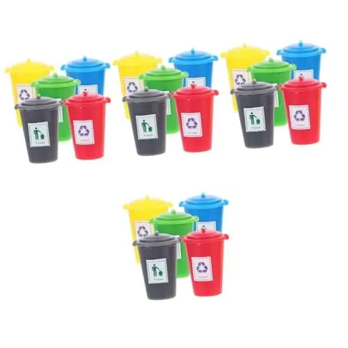 Produktbild: TOYANDONA 20 STK Mini-Mülleimer House Decoration mini Trash can DIY Zubehör Mini-Papierkorb Puppe Dickie Spielzeug für Kleinkinder Katzenklos kleines Mülltonnenmodell Kleiner Mülleimer Abs