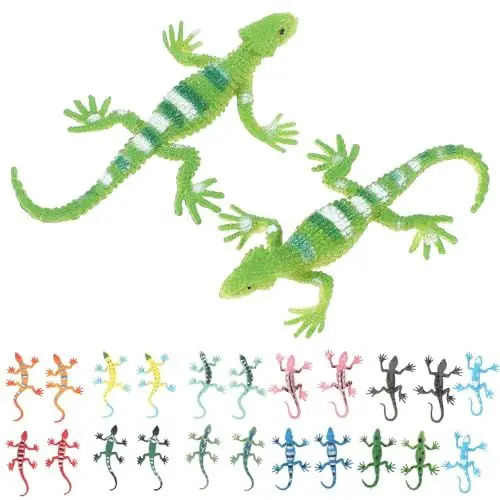 Produktbild: TOYANDONA 24 Stück Kunststoff-Eidechsen-Spielzeug Bunte Gefälschte Eidechsen Künstliches Modell Reptilien- Für Teenager Und Erwachsene Dekoration Figur Lernspielzeug