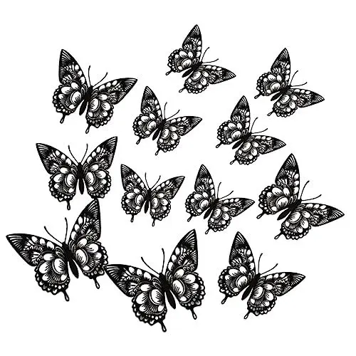 Produktbild: TOYANDONA 24 Stücke Schmetterling Aufkleber Decals Decor Schmetterling Kunst Für Schlafzimmer Wohnkultur