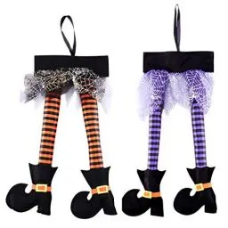 Produktbild: TOYANDONA 2Pcs Halloween Hexenbeine Böse Neuheit Hexenbeine Plüschhexenbeine mit Schuhen Halloween-