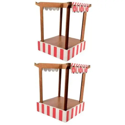Produktbild: TOYANDONA 2St Fotoshooting Spielzeug für Kinder Kinderspielzeug Miniaturen zum Basteln Minigarten Modelle Heimdekoration dekorative Mini-Hausdekoration Miniaturspielzeug hölzern