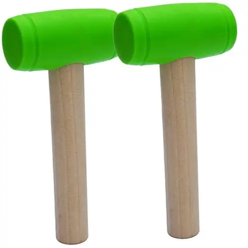 Produktbild: TOYANDONA 2St Kleiner Holzhammer Kinderhammer Spielzeug Werkzeuge für Kleinkinder Kinderspielzeug Spielzeug Hammer kinderwerkbank gefälschtes Hammerspielzeug Simulationsholzhammer pp Green