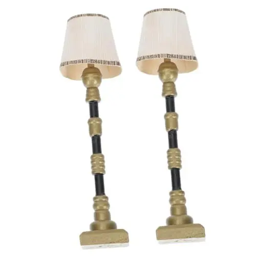 Produktbild: TOYANDONA 2St Puppenhaus Stehlampe Mini-Hausbeleuchtung kleine Tischlampe Miniatures lampen für puppenstuben Stehlampen Schreibtischlampe bodenleuchte schmuck Bodenlicht-Ornament empfindlich