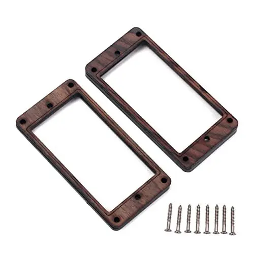 Produktbild: TOYANDONA 2St Tonabnehmerring mit Doppelspule Humbucker-Rahmen Pickup-Ringe Tonabnehmerring für Humbucker gitarrenzubehör Gitarren-Pickup-Rahmen abgeschrägter Tonabnehmerring Hölzern