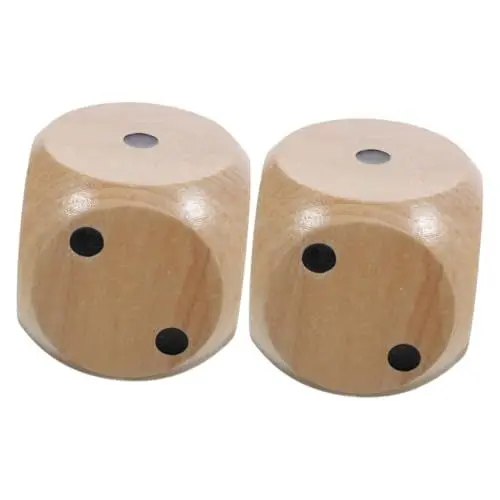 Produktbild: TOYANDONA 2St große Würfel Spielzeuge Holzwürfel-Requisite Würfelspielspielzeug Partywürfel Partybevorzugung mehrseitige Würfel Unterhaltungswürfel hölzern Requisiten Zubehör Schachbrett