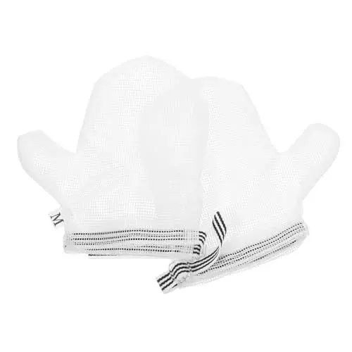 Produktbild: TOYANDONA 2 Paar Anti-essen-handschuhe Fäustlinge Für Neugeborenes Saugen Fingerschutz Für Babys Neugeborene Keine Kratzfäustlinge Saugfingerschutz Fingerlutschhandschuhe Weiß Nylon