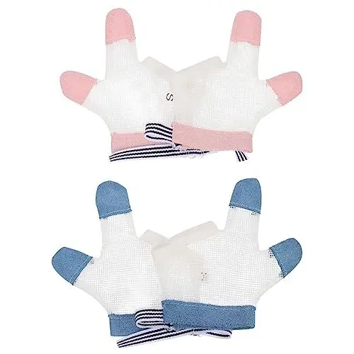 Produktbild: TOYANDONA Baby-handschuhe Zur Verhinderung Des Fingerlutschens Und Beißens Weiches Netzgewebe Leicht Zu Reinigen Für Neugeborene
