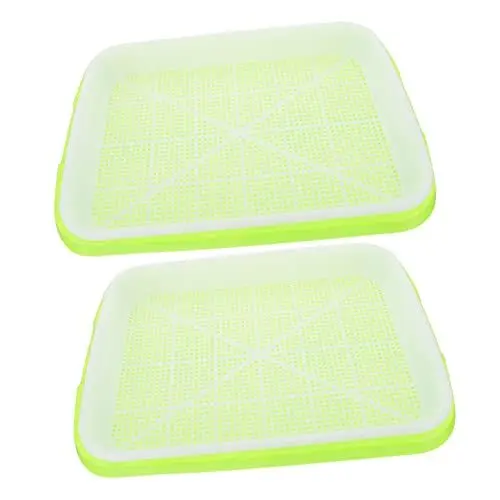 Produktbild: TOYANDONA 2 Sätze Doppel Layer Anzuchtset für Balkon Pflanzschalen für Hydroponik Lebensmittelechtem für Keimung und Gartenarbeit