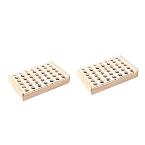 Produktbild: TOYANDONA 2 Sätze Dreidimensionales Vierfach Zehe Brettspiel Puzzle-Spielzeug Interaktives Schachspielzeug Tisch-brettspiele Stereo-schachspielzeug Schachbrettspiel Spielzeug Holz