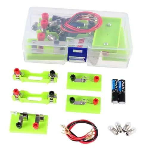 Produktbild: TOYANDONA 2 Sätze Experimentierkasten Schaltung experimente für Kinder Experiment Kinder Elektrizität Entdeckung Schaltung Laborgrundschaltung Bausatz Lehrmittel für Physikexperimente Glas