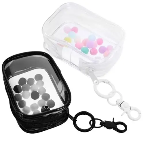 Produktbild: TOYANDONA 2 Sets Durchsichtige Figuren-Präsentationstasche Mit Schlüsselanhänger Tragbare Kleine Puppen-Aufbewahrungstasche Hängende Jalousien-Box Organizer Sammlerstücke Vitrine Zum
