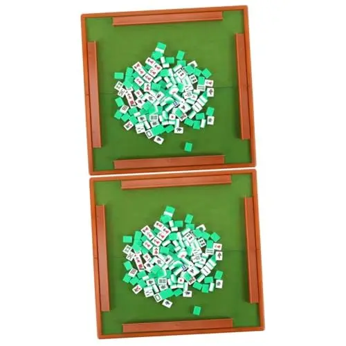 Produktbild: TOYANDONA 2 Sets Reise-Freizeit-Mahjong-Mini-Schachbrett Reisespielzeug Mahjong-Brettspiel Hanafuda-Karten Reise-Tischspiel Requisiten Mini-Mahjong-Kit Kleines Mahjong-Schachbrett