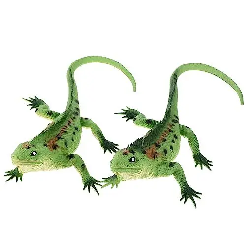 Produktbild: TOYANDONA 2 Stück Eidechsenmodell Ornament Gruseliges Spielzeug Eidechsenform Dekoration Dschungelfiguren Eidechsenstatue Drachenspielzeug Eidechsen Lebensechte