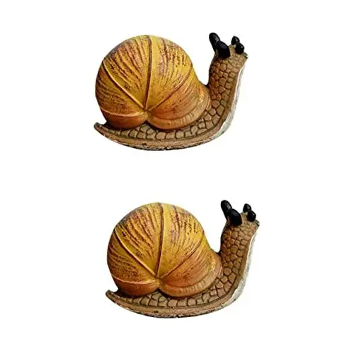 Produktbild: TOYANDONA 2 Stücke Schneckenfigur Kunstharz Dekorative Gartenschnecken Realistische Tischornamente Stilvolle Deko für Zuhause