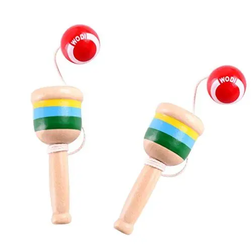 Produktbild: TOYANDONA 2 x Holzfangkugeln, Mini-Becher und Ballspiel, Hand-Auge-Koordinationsball, Fangbecher, Japanisches Holzspielzeug, Geschenke für Kinder