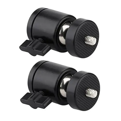 Produktbild: TOYANDONA 2st Blitzschuh-adapter Lichtstativ Adapter Kugelkopfadapter Für Fotografie Stativ Telefonhalterung 360° Drehbarer Kugeladapter Blitzschuhhalterung Ringlicht Halterung Metall