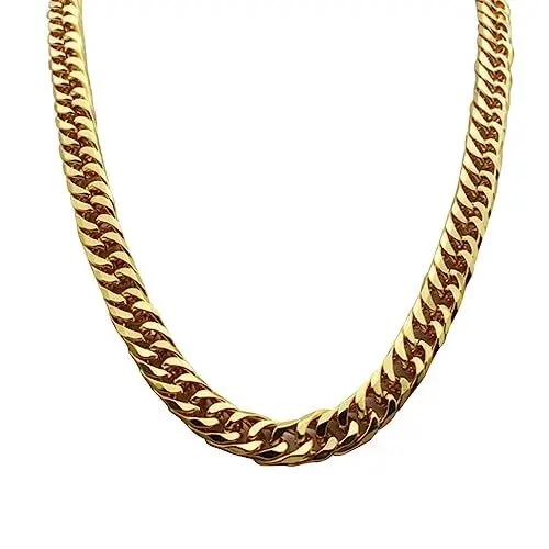 Produktbild: TOYANDONA 2stücke Imitation Gold Kette Und Armband Schmuck Für Partys Bars Und Besondere Anlässe Lange Halskette Und Armband Für Jungen Und