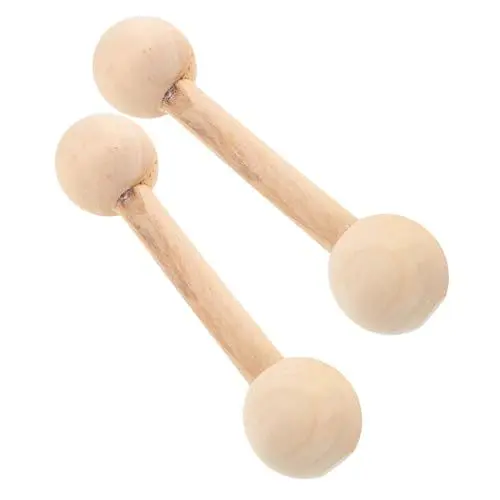 Produktbild: TOYANDONA 2st Hantelspielzeug Aus Holz Fitnessgeräte Für Kinder Gewichte Für Kleinkinder Hantelset Für Kleinkinder Holzhantel Handgewichtsset Für Kinder Hantel Für Kinder Hölzern Beige