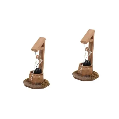 Produktbild: TOYANDONA 2st Mini-Garten Im Freien Spielzeuge Kidcraft-spielset Betrieb Miniaturdekoration Mini-Spielzeug Zarte Gartendekoration Miniatur Gut Mini-gartenzubehör Holz Kind Cosplay Eimer