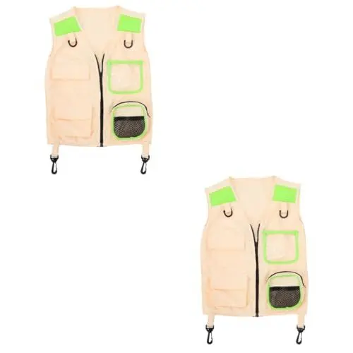 Produktbild: TOYANDONA 2st Outdoor-abenteuerweste Cargoweste Für Kinder Abenteuerweste Für Kinder Outdoor-explorerweste Entdeckerkleidung Für Entdeckerkostüm Für Kinder Kinderkleidung Cosplay Stoff