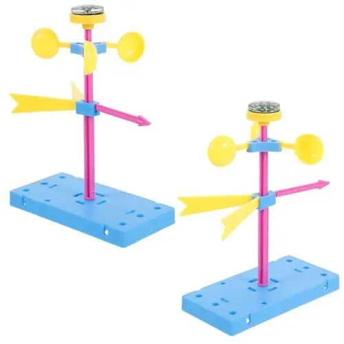 Produktbild: TOYANDONA 2st Spielzeug Zusammenbauen Stielspielzeug Pädagogisches Lernset Wetterstation Als Spielzeug Kinder Bauen Spielzeug Zusammen Windfahne Für Kinder Gebaut Modell Schüler Plastik