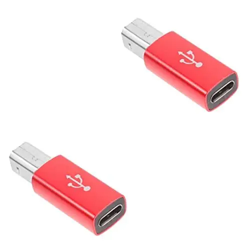 Produktbild: TOYANDONA 2st Typc-adapter Audio-adapter Typ-c Auf Usb-adapter Kopfhöreradapter Druckerkabel Usb-b Auf Usb-c Steckeradapter Für Drucker Kabel Nützliche Druckeradapter Rot Aluminiumlegierung