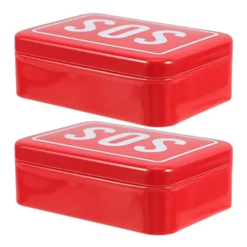 Produktbild: TOYANDONA 2stücke Behälterkoffer Hilfsbehälter Hilfsbox Medizinische Aufbewahrungsbox Notfall Organizer Leer Tasche Reise Aktivität Behälter Dose Versorgung Kompakt Kit Haustier Outdoor