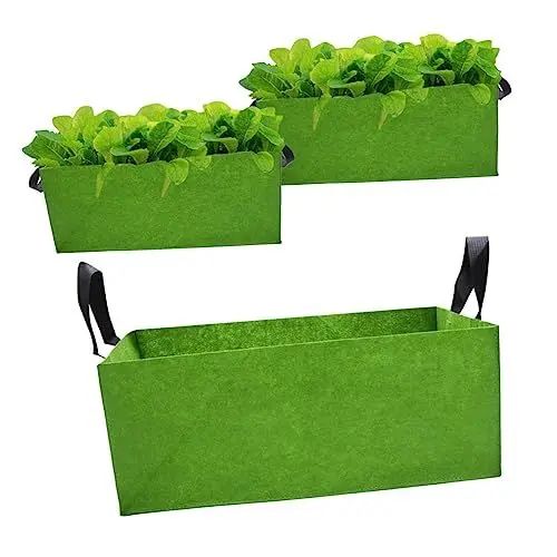 Produktbild: TOYANDONA 2stücke Filz-pflanztasche Für Garten Dünne Pflanzentasche Atmungsaktiv Und Langlebig Geeignet Für Kräuter Stauden Sukkulenten Und Gemüse Drinnen Und Draußen Verwendbar