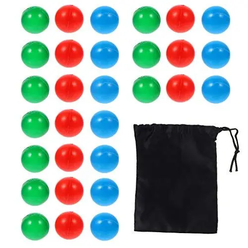 Produktbild: TOYANDONA 30 Stück Bunte Plastikbälle Mini-Spielbälle Quetschsichere Grubenbälle Spielzeug Verdickt Mathe Lernen Lehrbälle für Kleinkinder Kinder Spielen Zelte Tunnel (15Mm)