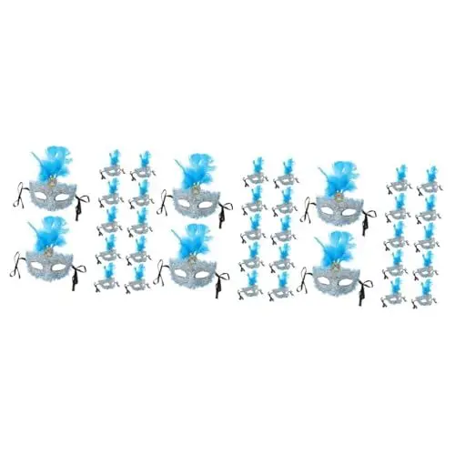 Produktbild: TOYANDONA 36 Stück Maskerade Federn Maske Für Damen Cosplay Masken Festival Masken Für Erwachsene Party Maske Party Zubehör Kostüm Masken Cosplay Maskerade Masken Anzieh