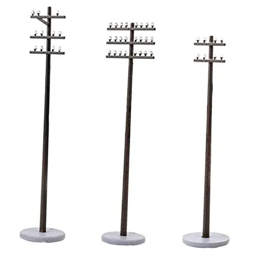 Produktbild: TOYANDONA 3St Mikro-Landschaftshof bürodeko bastelmaterial gartenloege mikrolle Modell für Telegrafenmasten Dorfsammlung Telefonmasten gefälschte Telegrafenmastmodelle Gartendekorationen Abs