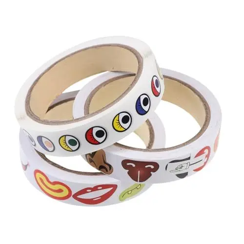 Produktbild: TOYANDONA 3 Rollen Handgefertigte Aufkleber für Kinder basteln für Kinder bastelmaterial für Kinder Cartoon-Aufkleber-Etiketten Kinder DIY Tapes Aufkleber Kinder DIY Aufkleber basteln Papier
