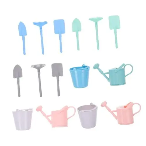 Produktbild: TOYANDONA 3 Sätze Mini-Tool Mini-Gartenrechen Mini-Pflanzspielzeug Pflanzengießkanne Mini-Gartengießkanne Mini-Handpflanzwerkzeuge Eimer einstellen Schaufel Gartenwerkzeuge Kind Plastik