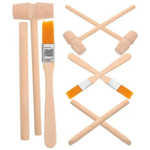 Produktbild: TOYANDONA 3 Sets Dinosaurier-Grabwerkzeuge Holz-Grabhammer Und Meißelpinsel-Set Für Edelsteine Archäologisches Ausgrabungswerkzeug-Set Rollenspiel-Wissenschaftsset Für Kinder