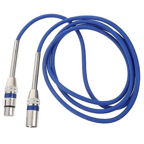 Produktbild: TOYANDONA 3-polige Mikrofonkabel 3-poliges Mikrofonkabel Mikrofonzubehör Mikrofonkabel für Lautsprecher Mikrofonteil Tonkabel XLR-zu-XLR-Kabel 3-poliges XLR-Kabel XLR-Mikrofonkabel PVC Blue