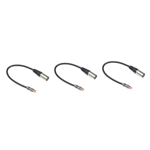 Produktbild: TOYANDONA 3stücke Female Zu Xlr Male Adapterkabel Audio Verbindungskabel Für Lautsprecher Mikrofone Verstärker Material Langlebig Für Professionelle Audioanwendungen Schwarz