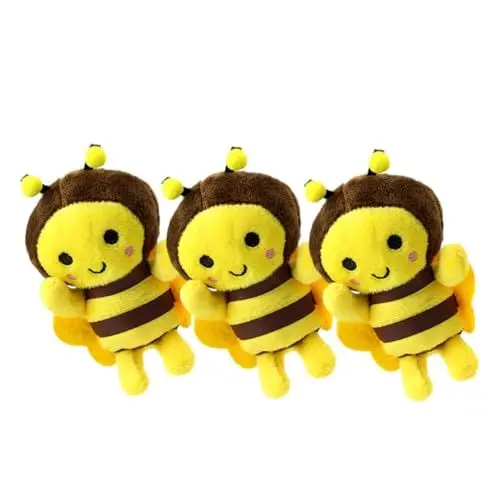 Produktbild: TOYANDONA 3st Kleiner Bienenanhänger Tierplüschpuppe Honigbienen-plüschtiere Mini-gelbe Bienenspielzeug Flauschiger Stofftiere Ausgestopfte Biene Spielzeuge Ornament Füllung Pp Baumwolle