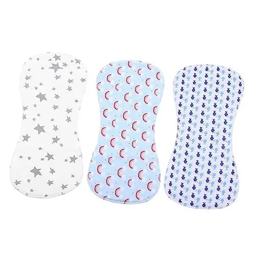 Produktbild: TOYANDONA 3st Milchlätzchen Spucken Spucktuch Für Babys -lätzchen Lätzchen Füttern Rülpsen Handtuch Rülpsen Handtücher Lätzchen Zweilagige Spucktücher Milchspucklätzchen Baumwolle
