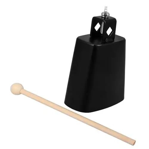 Produktbild: TOYANDONA 4 Kuhglocke trommeln Krachmacher rufen Glocken Percussion-Musikinstrument Hochzeitsrufglocke Latein Musikinstrumente Drum-Kit Kuhglocke Schlagzeug-Zubehör Metall Mundharmonika