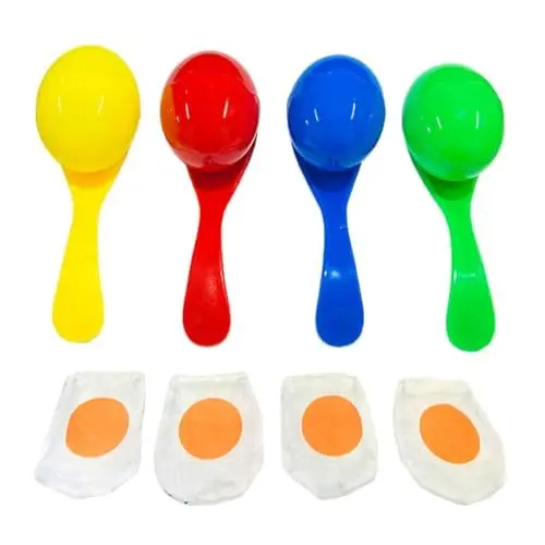 Produktbild: TOYANDONA Balance-löffel-Spielzeug Aus Kunststoff 4er-Set Für Kinder Und Löffelrennen Interaktive Spiele Im Freien Partyspiele Für Kinder